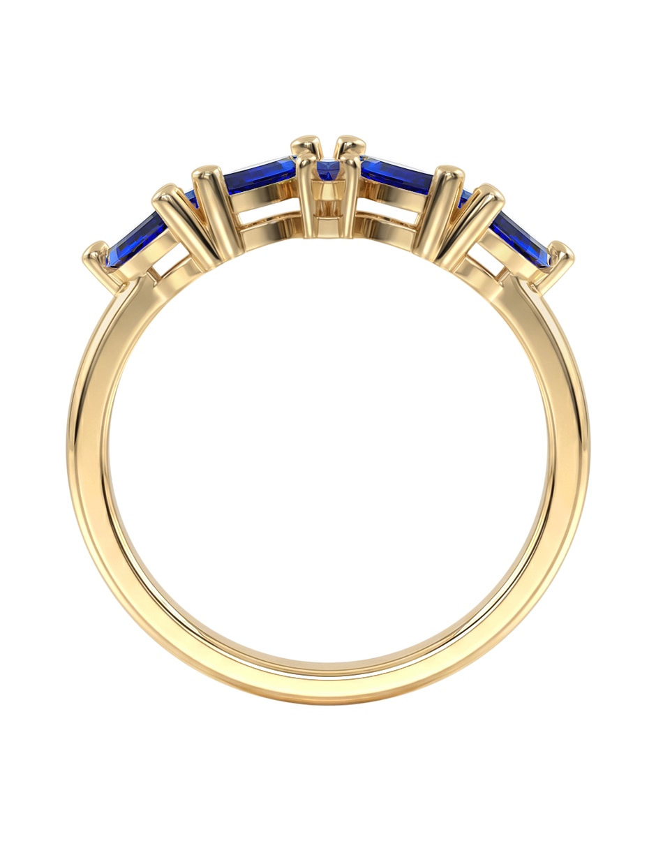 Anillo abba joyas 14 k de oro zirconia brillante