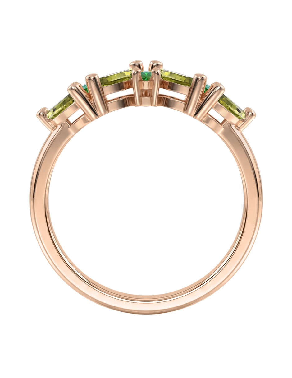 Anillo 14 k de oro zirconia brillante 2
