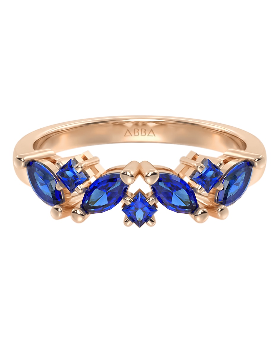 Anillo 10 k de oro zirconia brillante 1