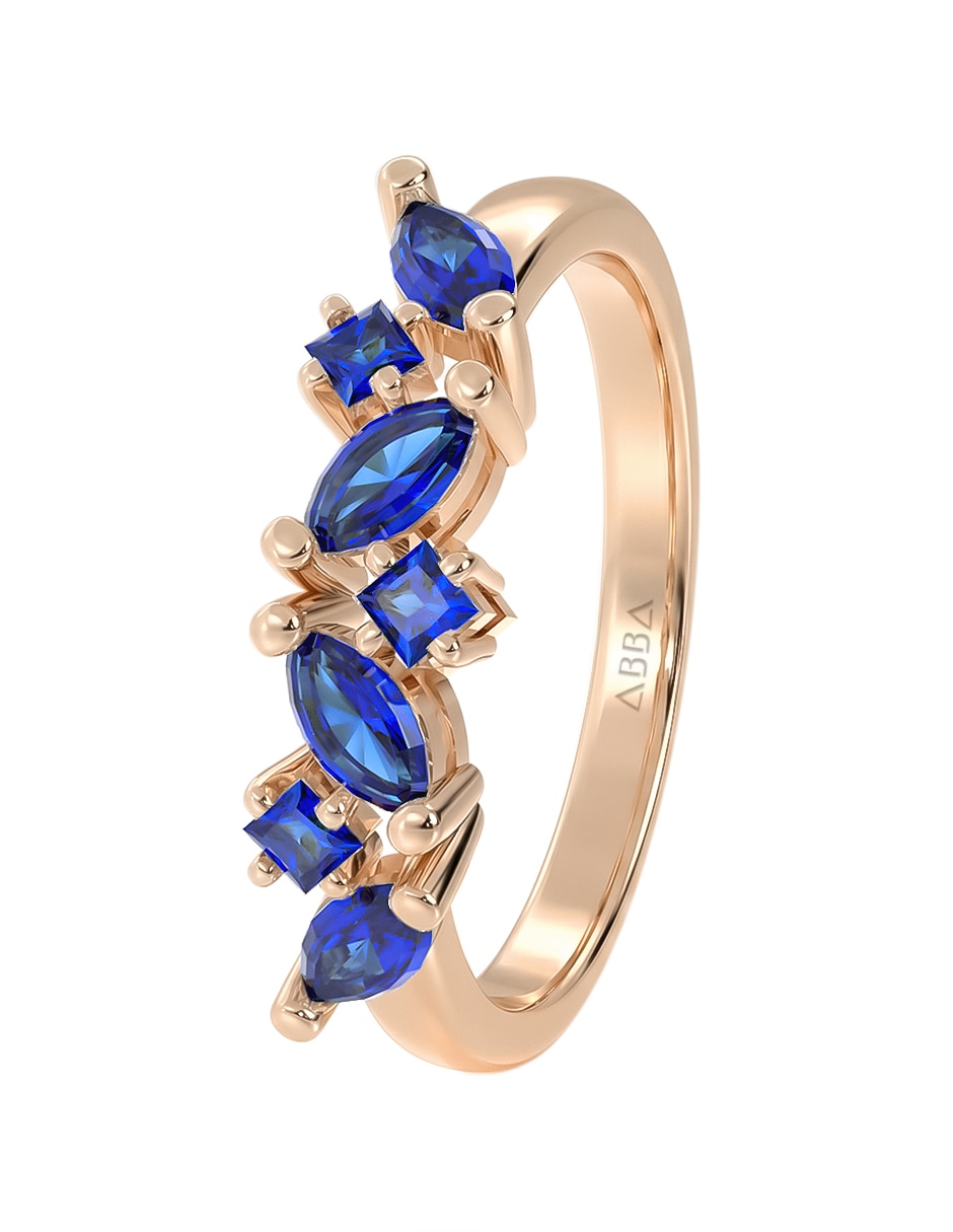 Anillo 10 k de oro zirconia brillante 2