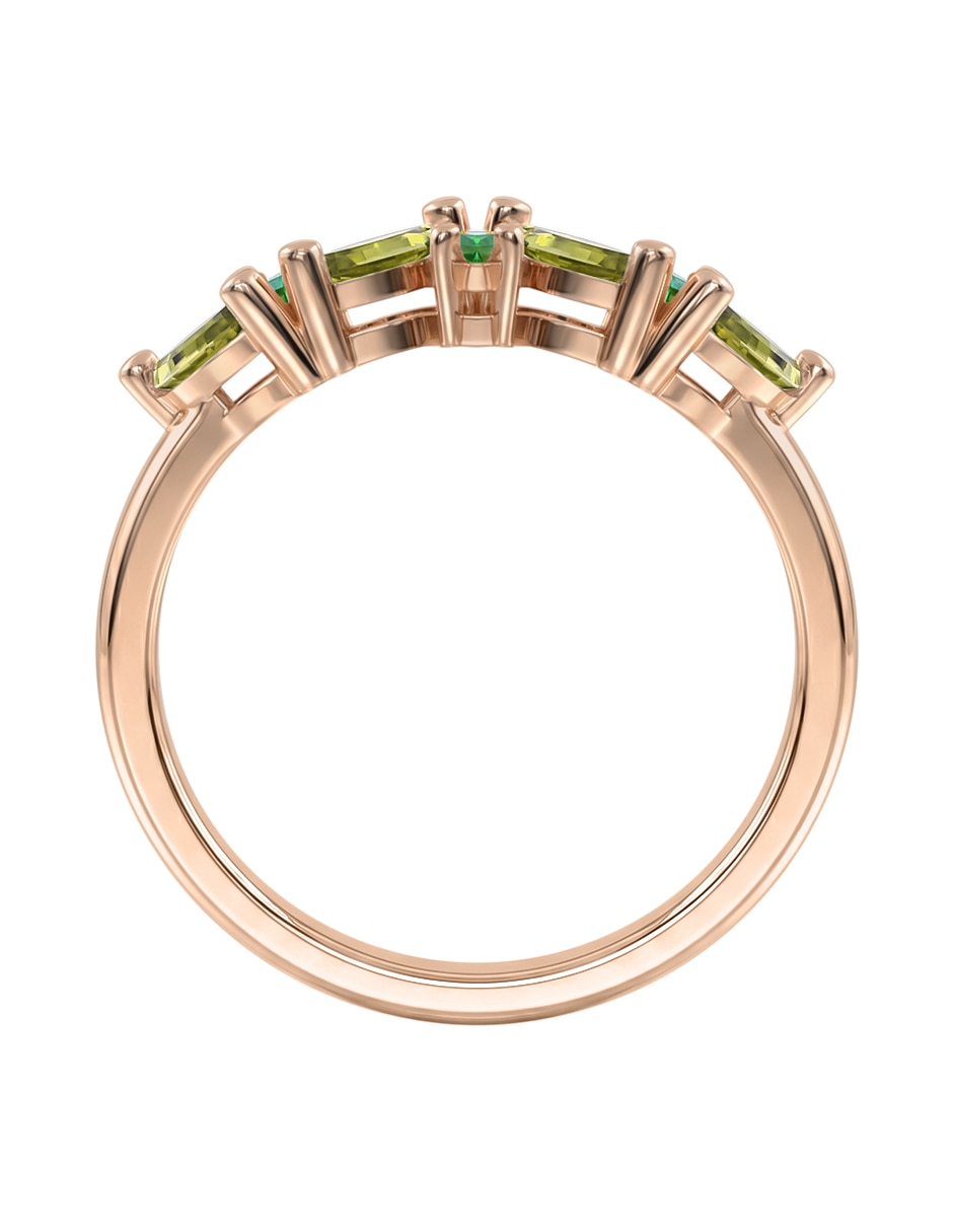 Anillo 10 k de oro zirconia brillante 5