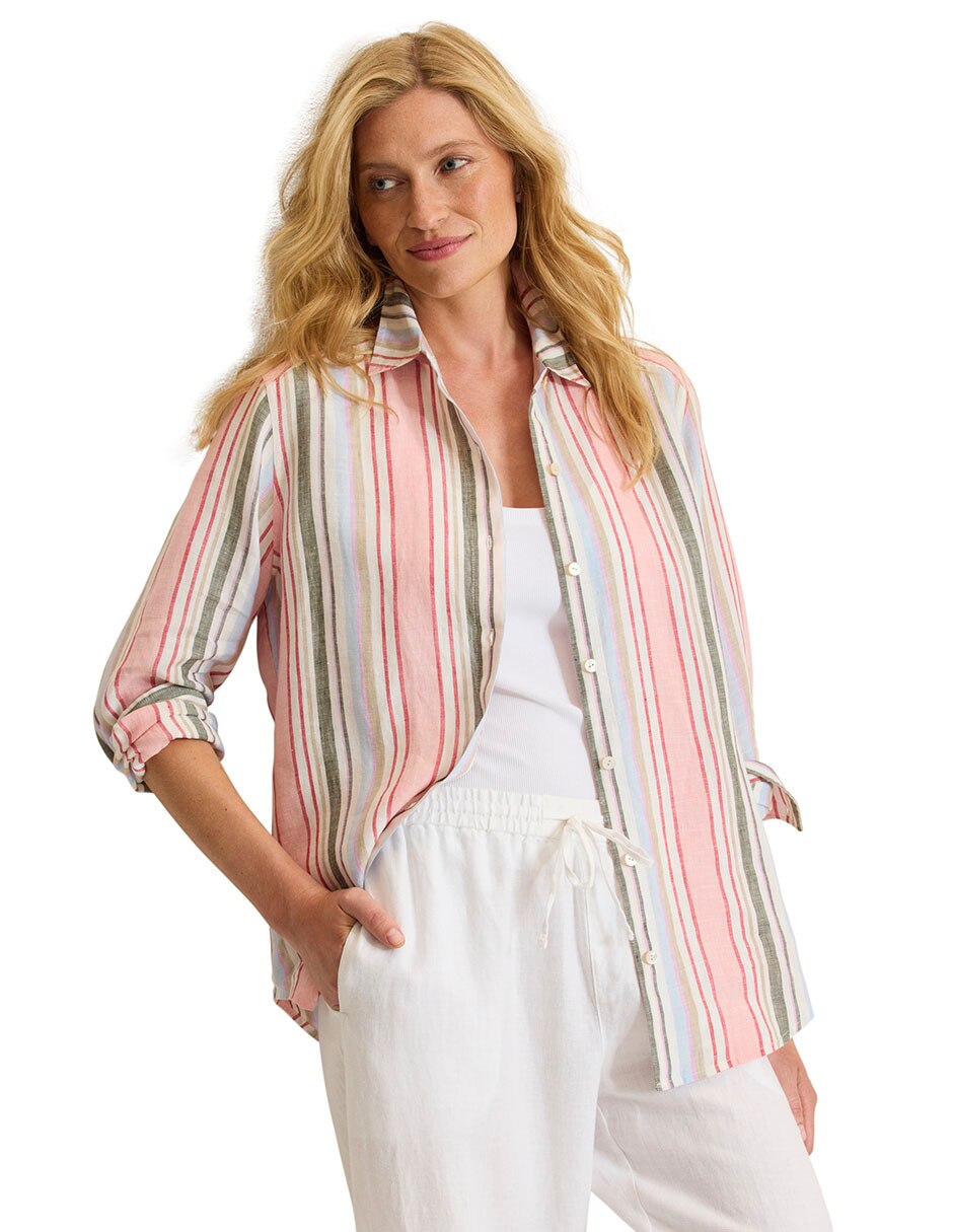 Blusa camisera manga larga para mujer 4