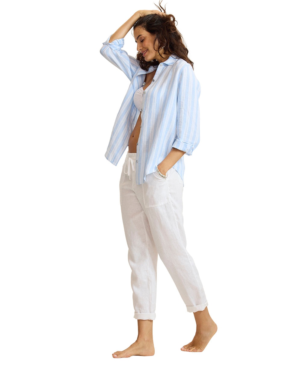Blusa camisera manga larga para mujer 3