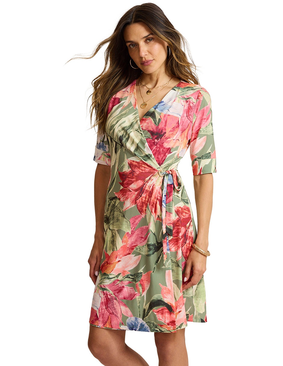 Vestido corto de fiesta escote V 3