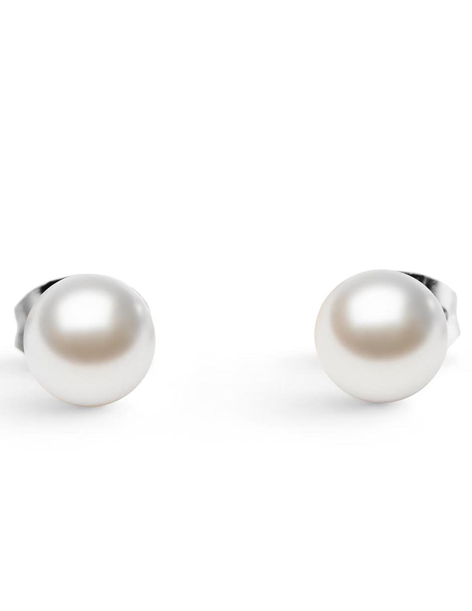 Set de aretes de perla d wellington con acabado perla