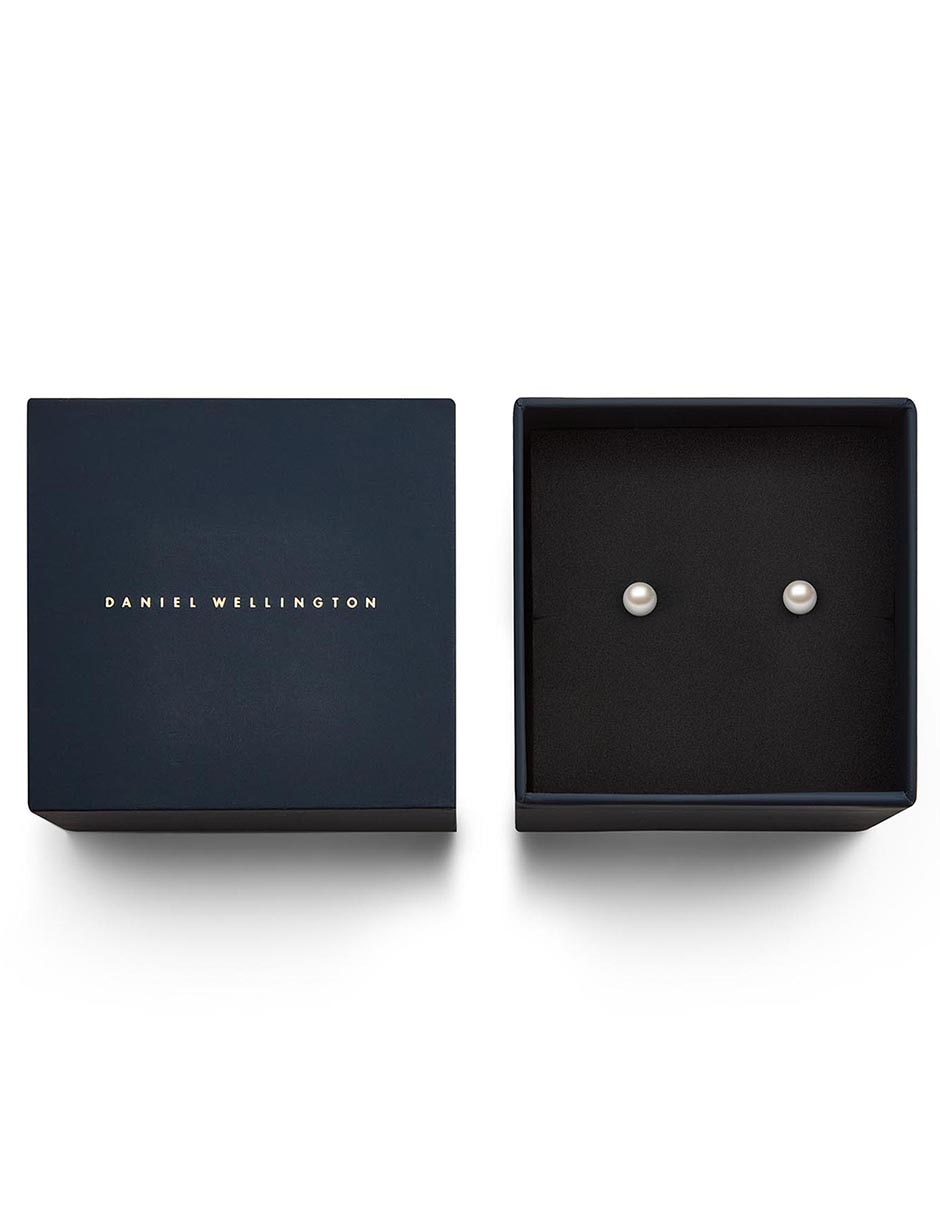 Set de aretes de perla d wellington con acabado perla