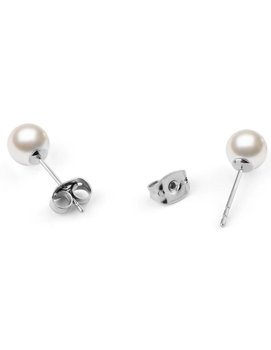 Set de aretes de perla con acabado perla Set de aretes de perla con acabado perla