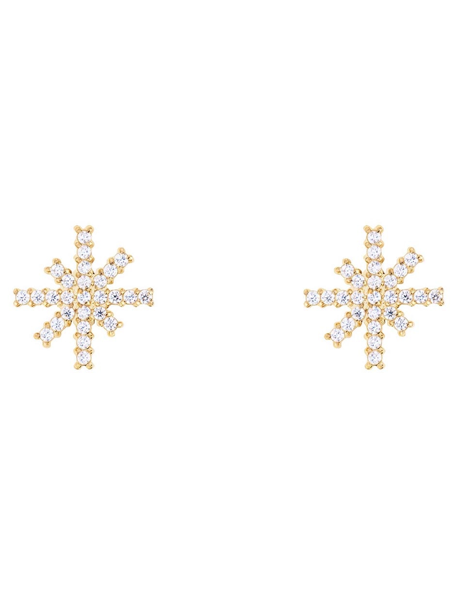 Set de aretes de estrella con acabado cristal Set de aretes de estrella con acabado cristal
