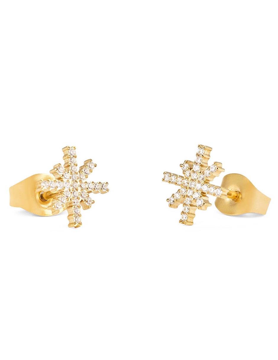 Set de aretes de estrella con acabado cristal 2