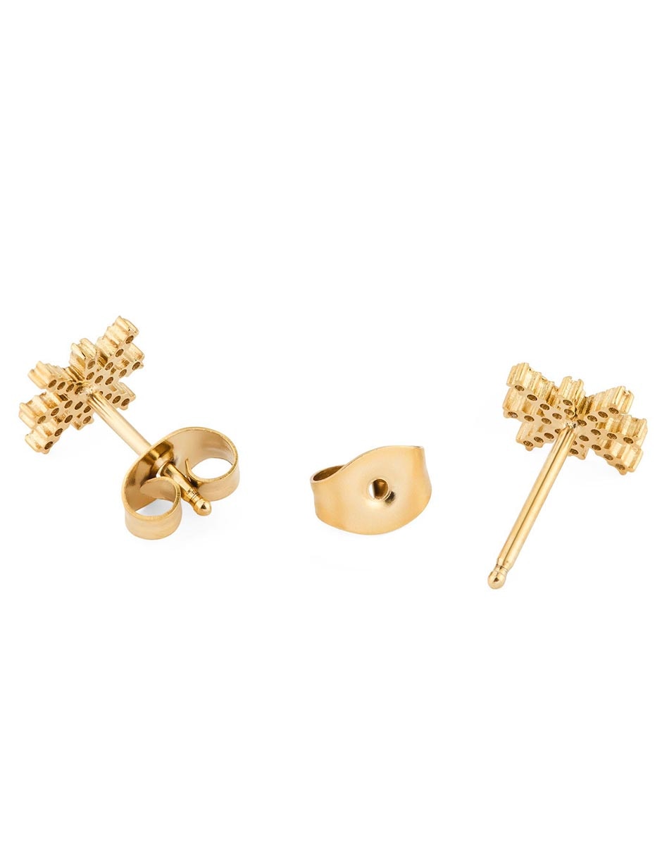 Set de aretes de estrella con acabado cristal 4