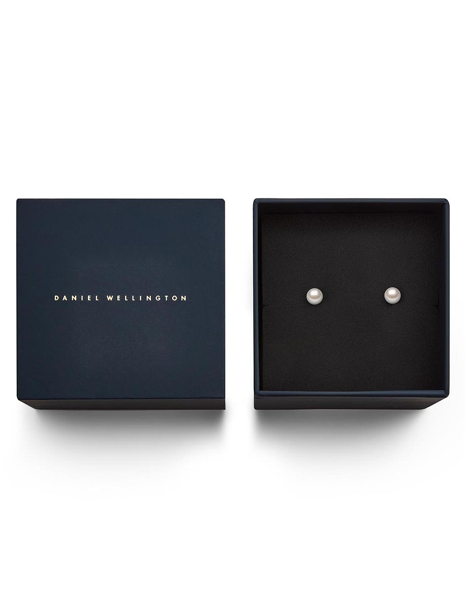 Set de aretes de perla d wellington con acabado perla