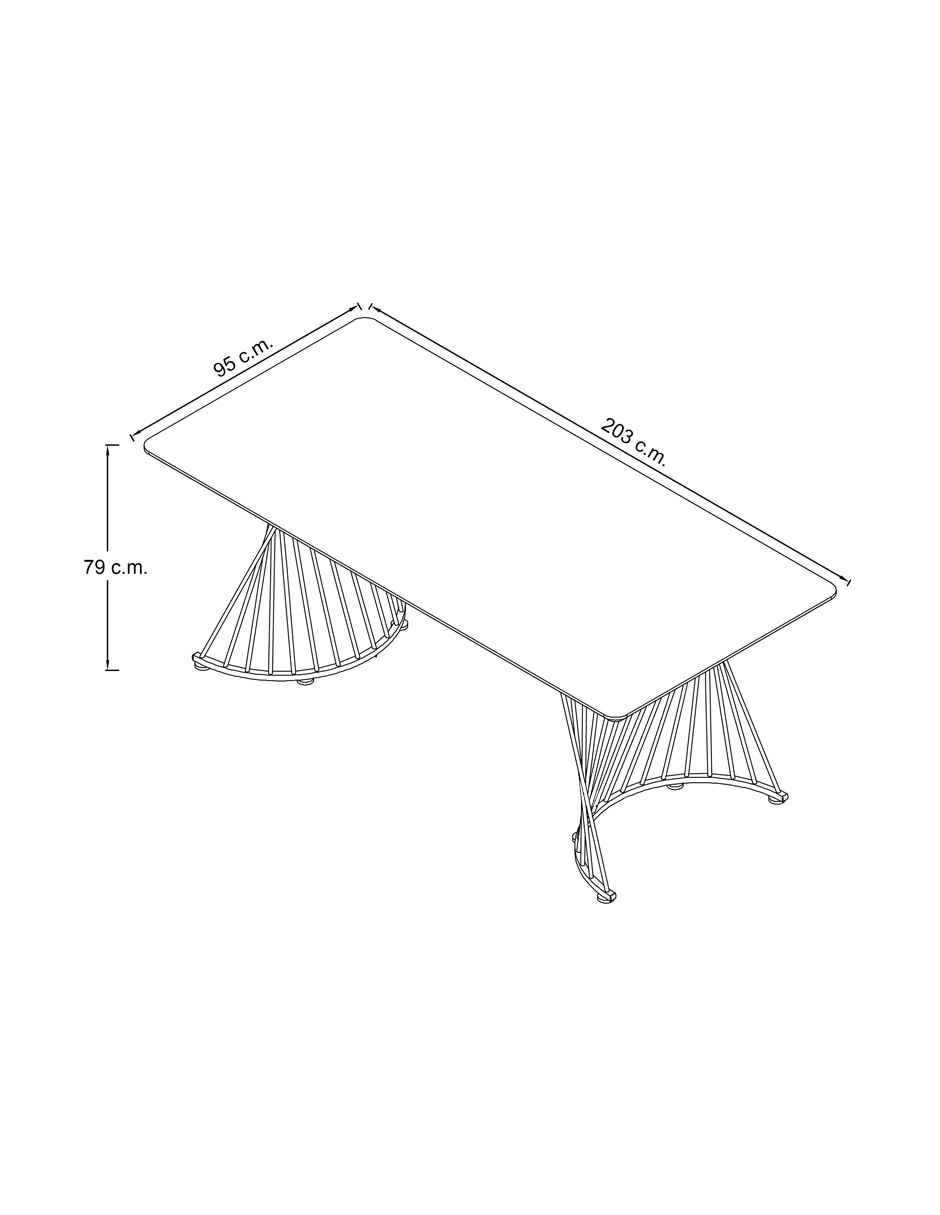 Mesa de comedor armable de roble 5