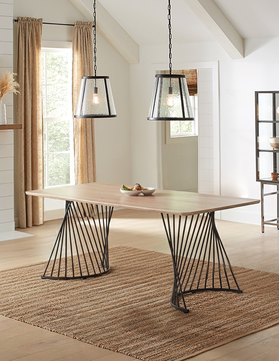 Mesa de comedor armable de roble 2