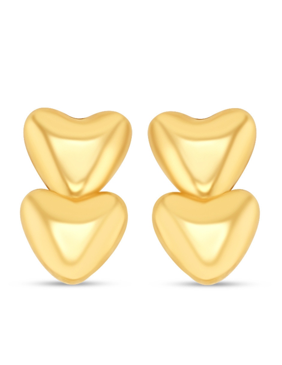 Broqueles de corazón joyerías bizzarro de oro amarillo 10 k con acabado brillante