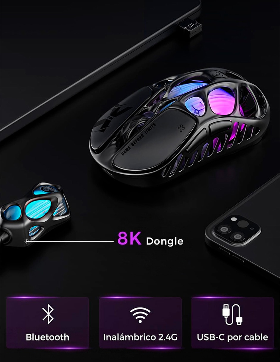 Mouse gamer Gravastar Mercury XPro 8K