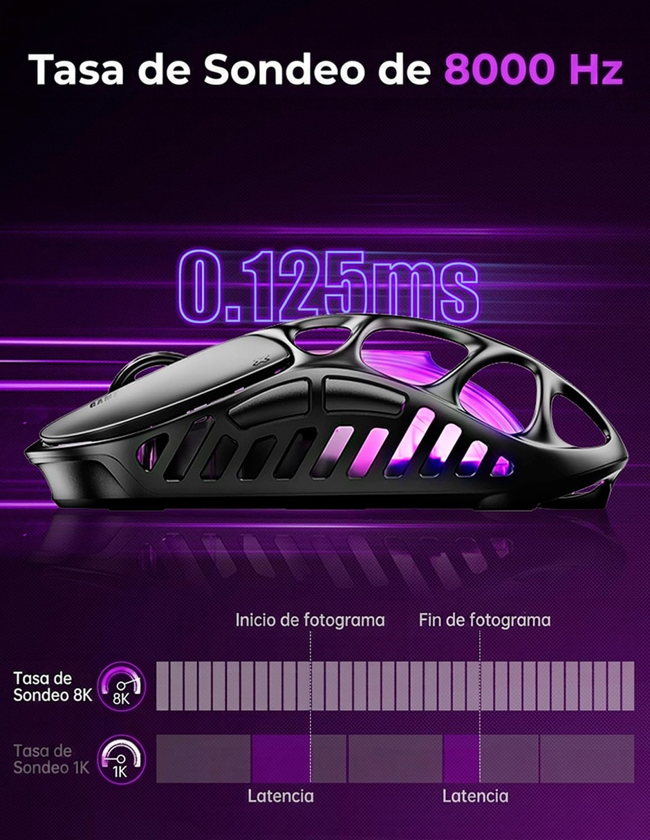 Mouse gamer Mercury XPro 8K 8