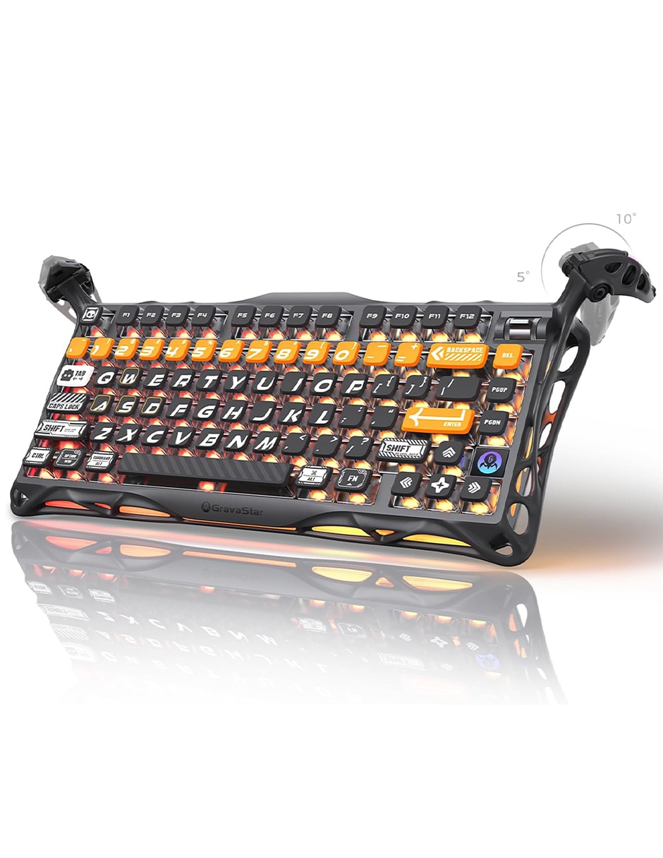 Alámbrica e inalámbrica QWERT inglés con interruptor Lineal (Red Black) Mercury K1 Pro 1