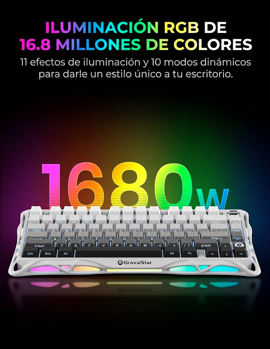 Teclado gamer alámbrica e inalámbrica QWERT inglés con interruptor Lineal (Red Black) Mercury K1