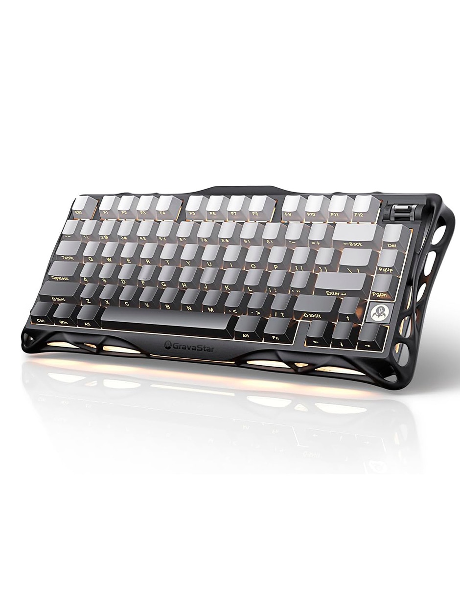 Teclado gamer alámbrica e inalámbrica QWERT inglés con interruptor Lineal (Red Black) Gravastar Mercury K1