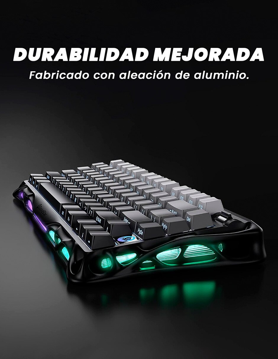 Teclado gamer alámbrica e inalámbrica QWERT inglés con interruptor Lineal (Red Black) Gravastar Mercury K1