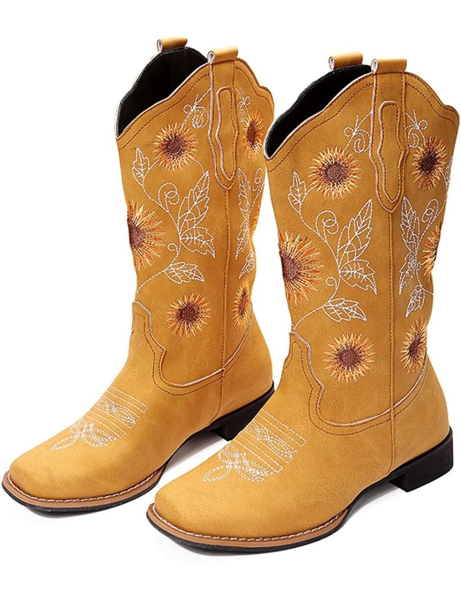 Bota cowboy abajo de la rodilla gwin para mujer