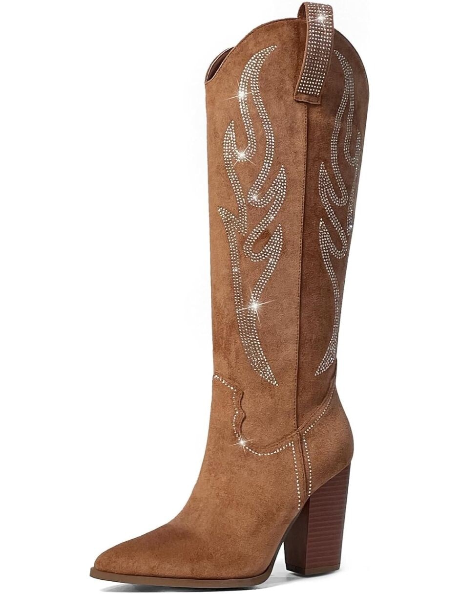 Bota cowboy abajo de la rodilla para mujer