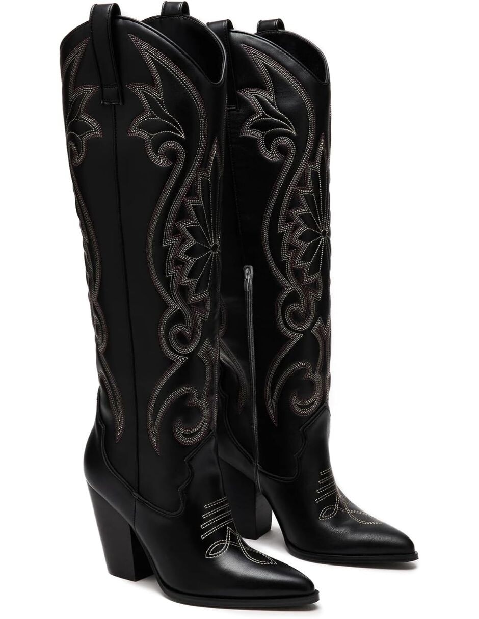 Bota cowboy abajo de la rodilla gwin para mujer