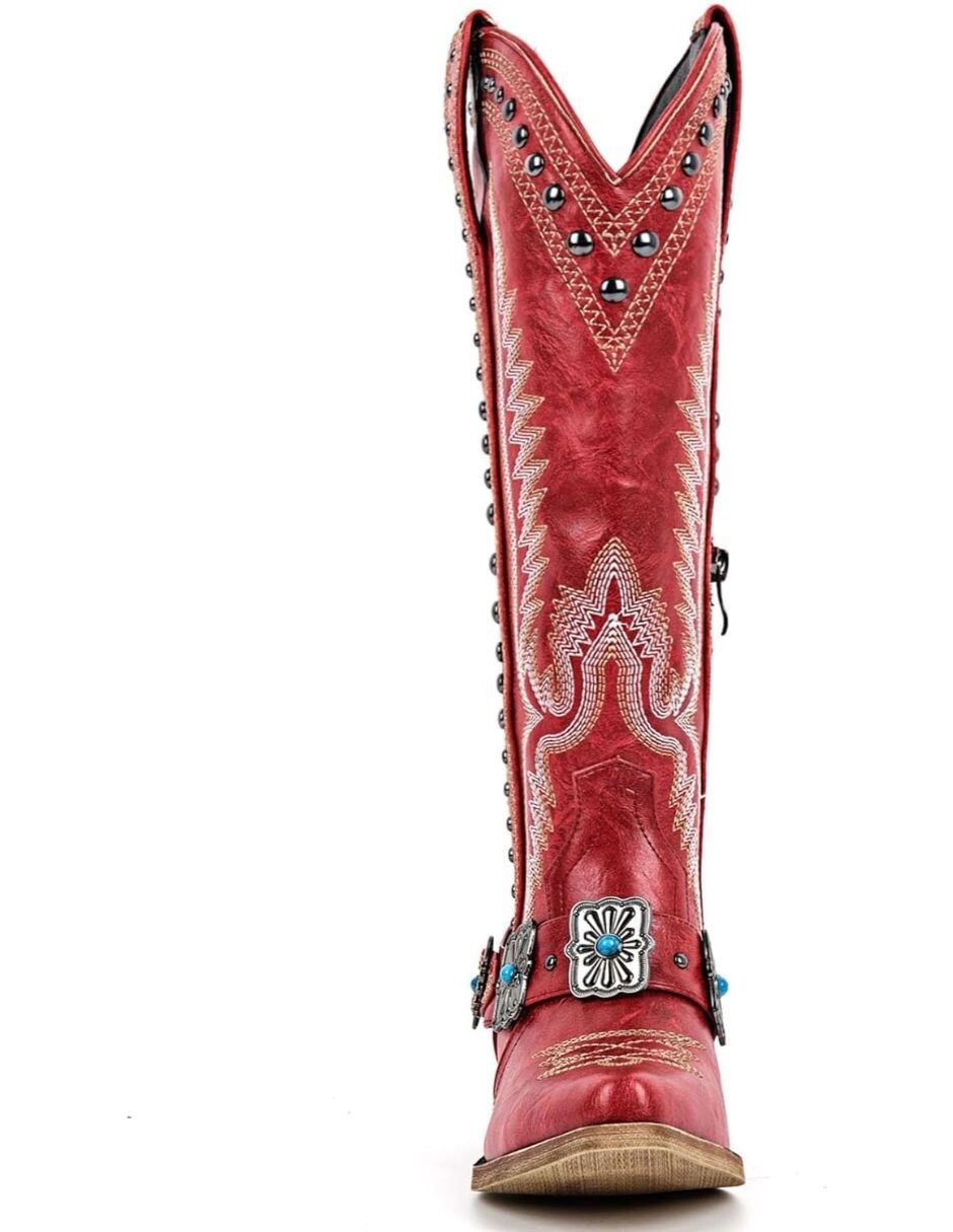 Bota cowboy abajo de la rodilla gwin para mujer