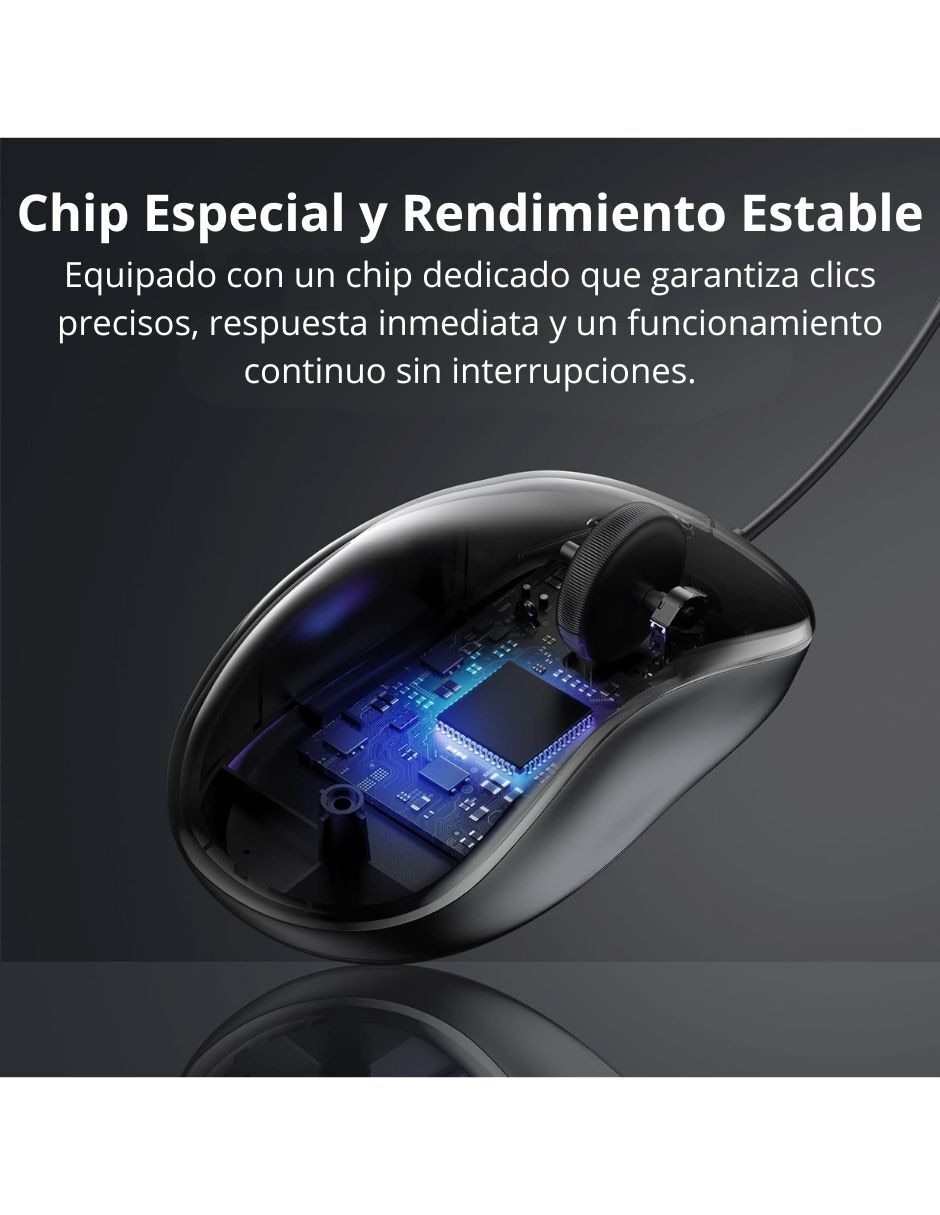 Mouse alámbrico Optico 90789 Usb 1200 Dpi Silencioso 90789 4
