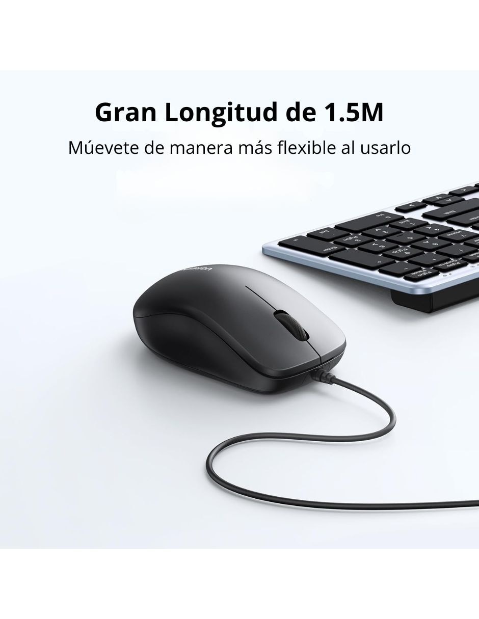 Mouse alámbrico Optico 90789 Usb 1200 Dpi Silencioso 90789 7