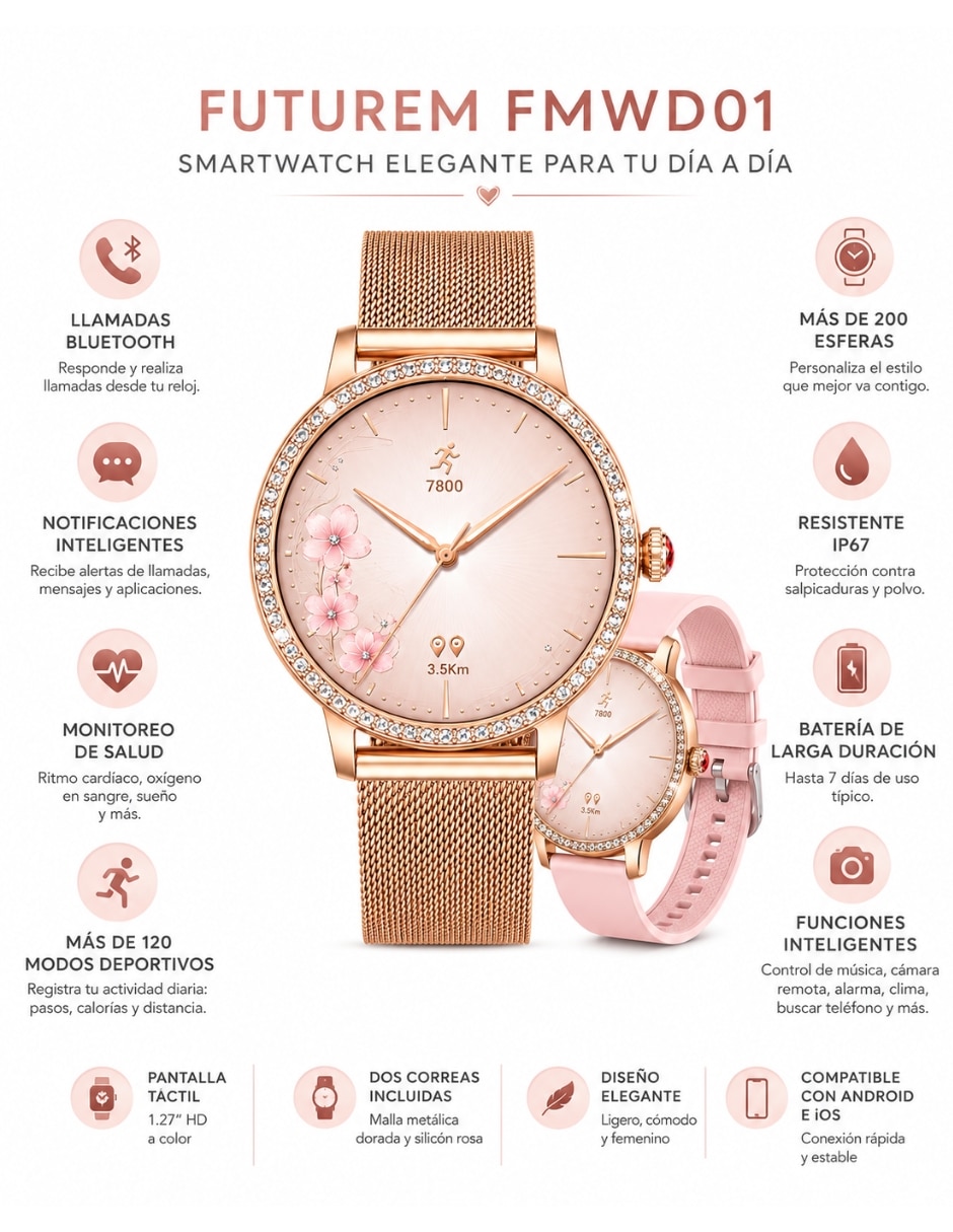 Combo audífonos True Wireless Redmi Buds 6 Play Rosa con Smartwatch Rosé y Bocina Sanag X6S Inalámbrica 4