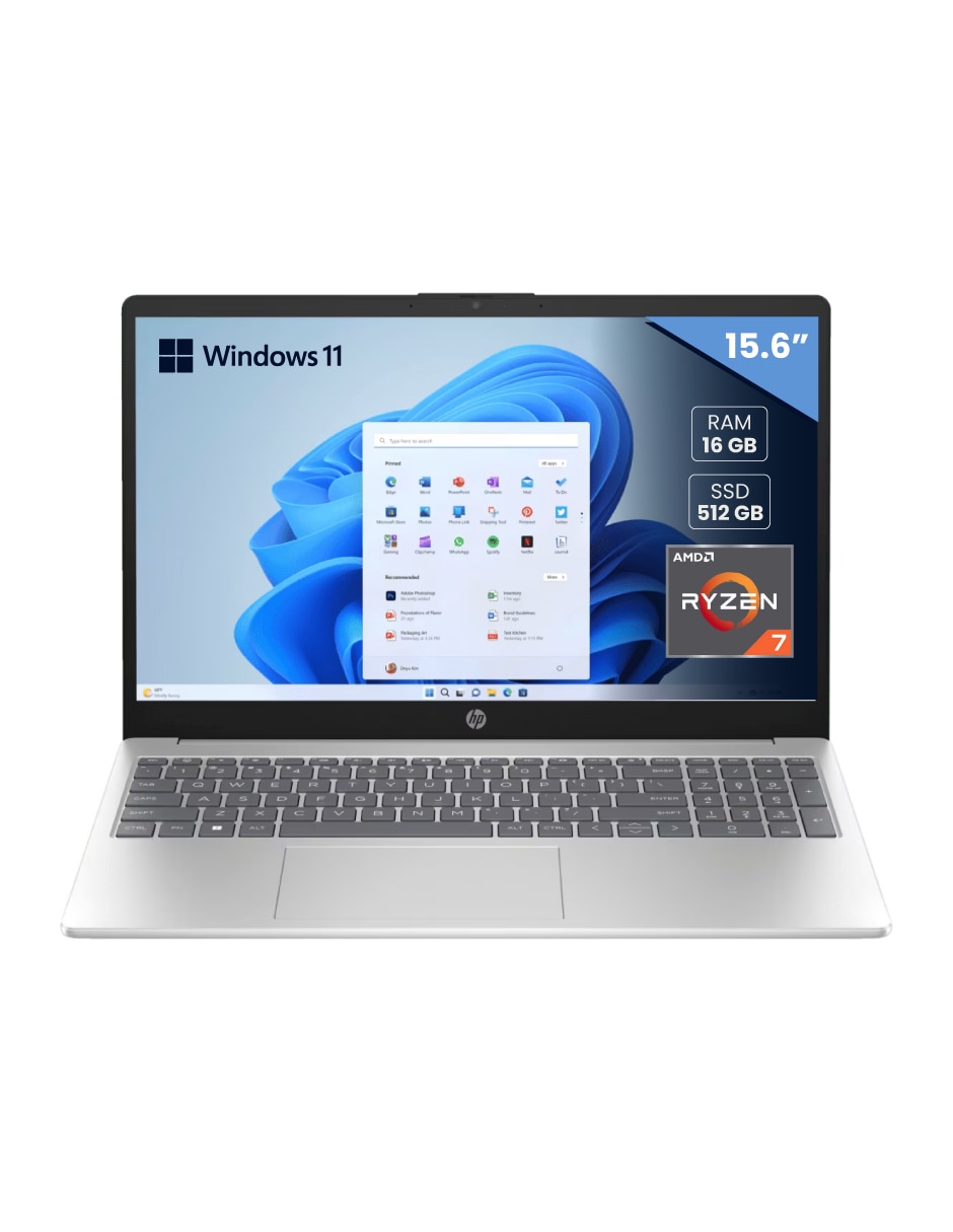 Laptop B0CP3LA-AN 15.6 pulgadas HD AMD Ryzen 7 AMD Radeon 7 16 GB RAM 512 GB SSD 2