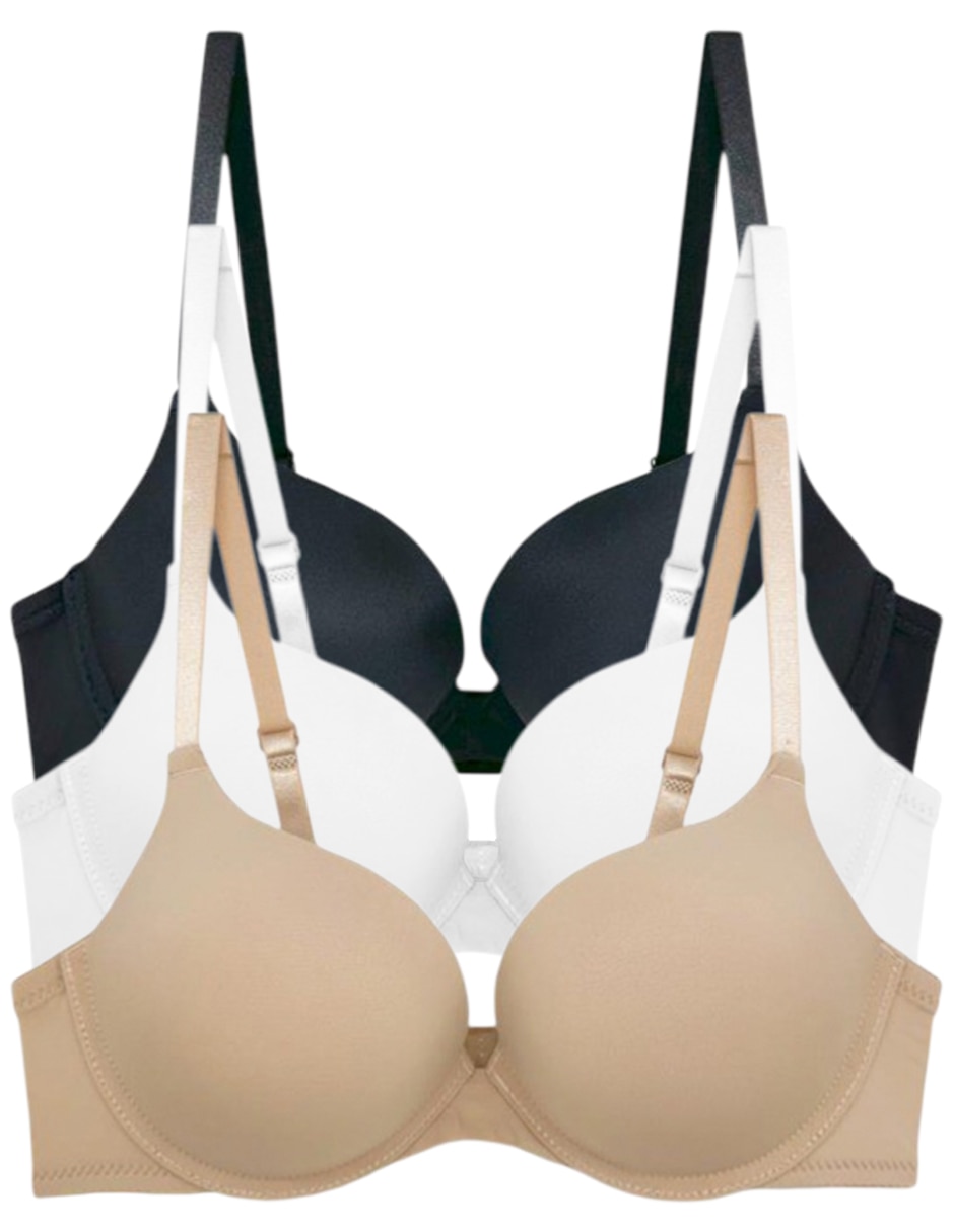 Brassiere demi copa doble push up seamless para mujer 2