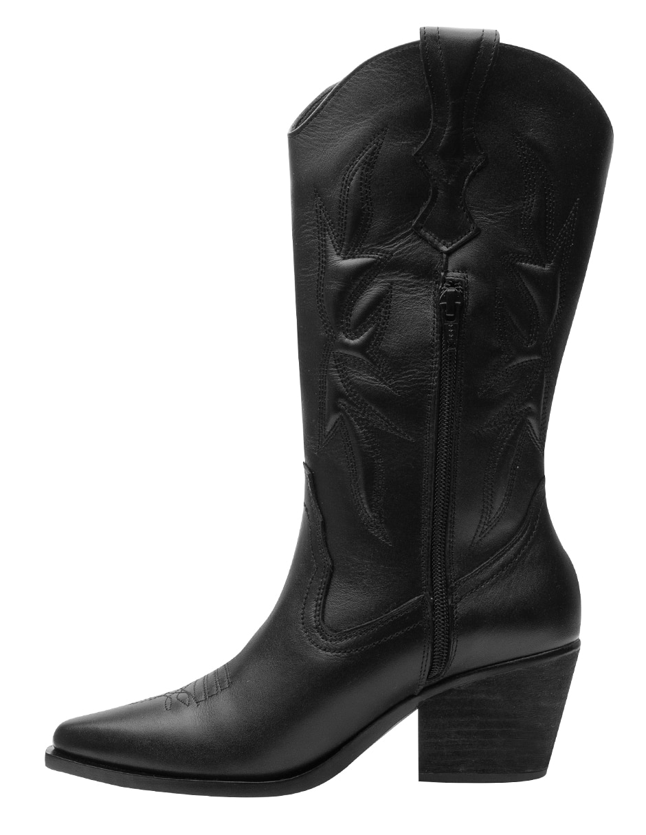 Bota cowboy abajo de la rodilla de piel para mujer Bota cowboy abajo de la rodilla de piel para mujer