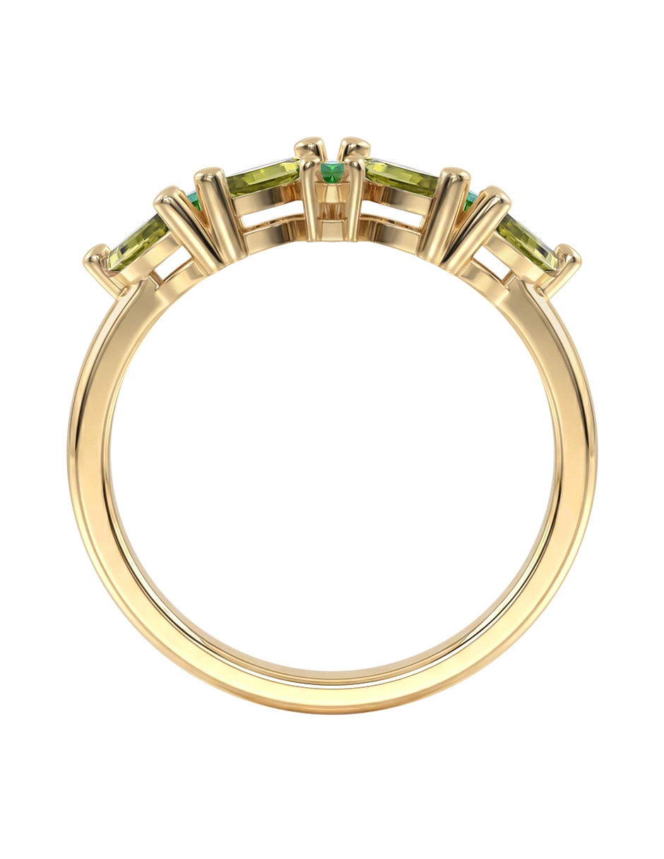Anillo 10 k de oro zirconia brillante 5