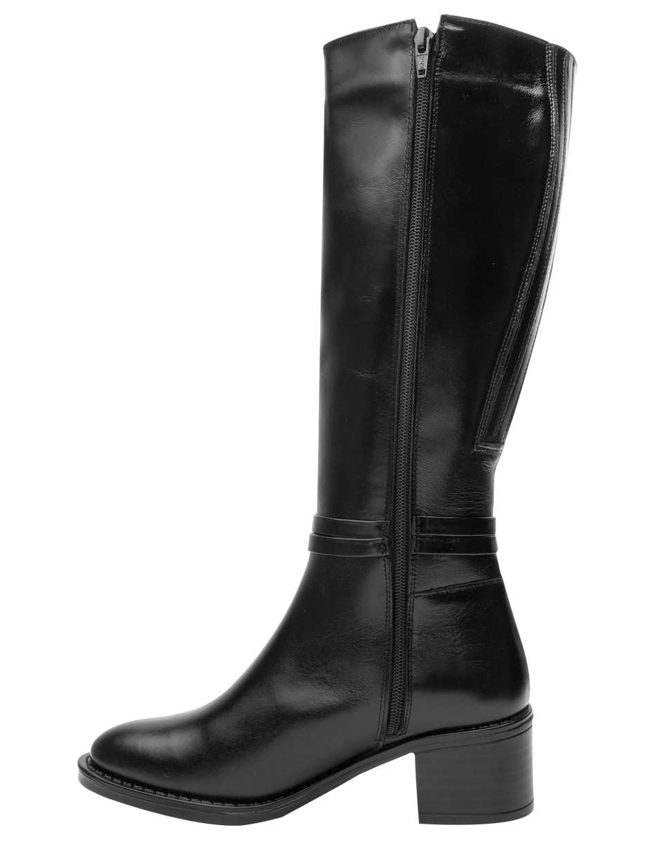 Bota abajo de la rodilla de piel para mujer 1