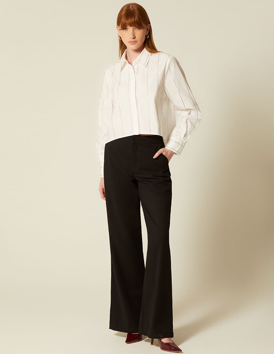 Blusa camisas de lujo manga larga para mujer 3