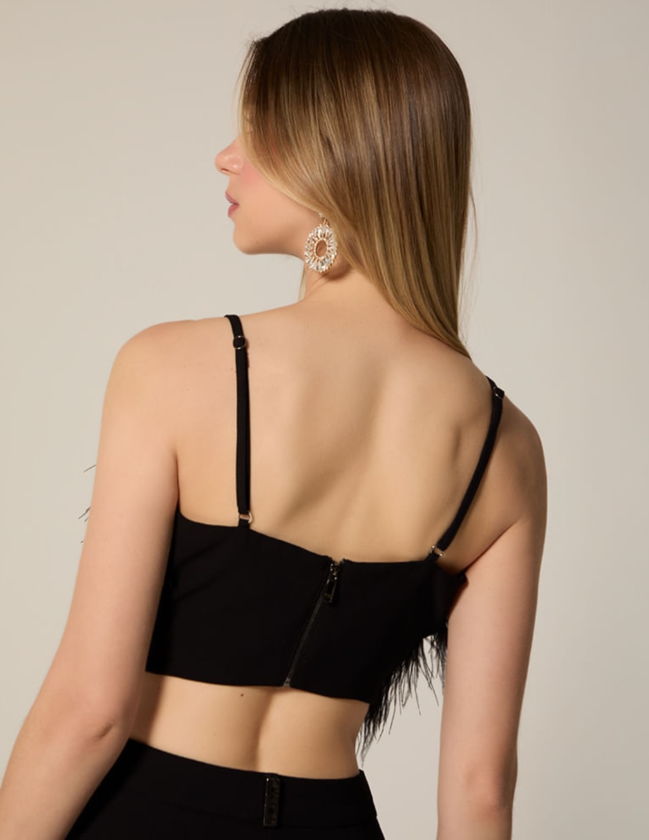Top escote bajo tirante delgado 6