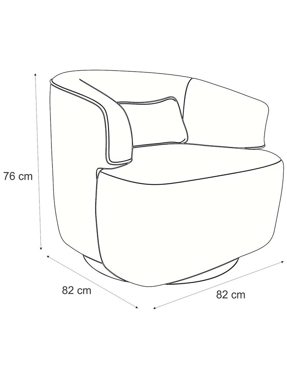 Sillón Avalon de Madera y tela 8
