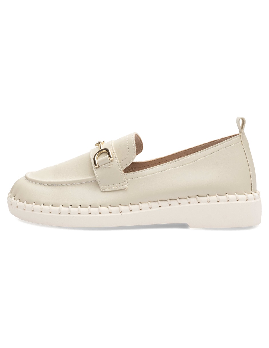 Mocasín de piel sintética para mujer