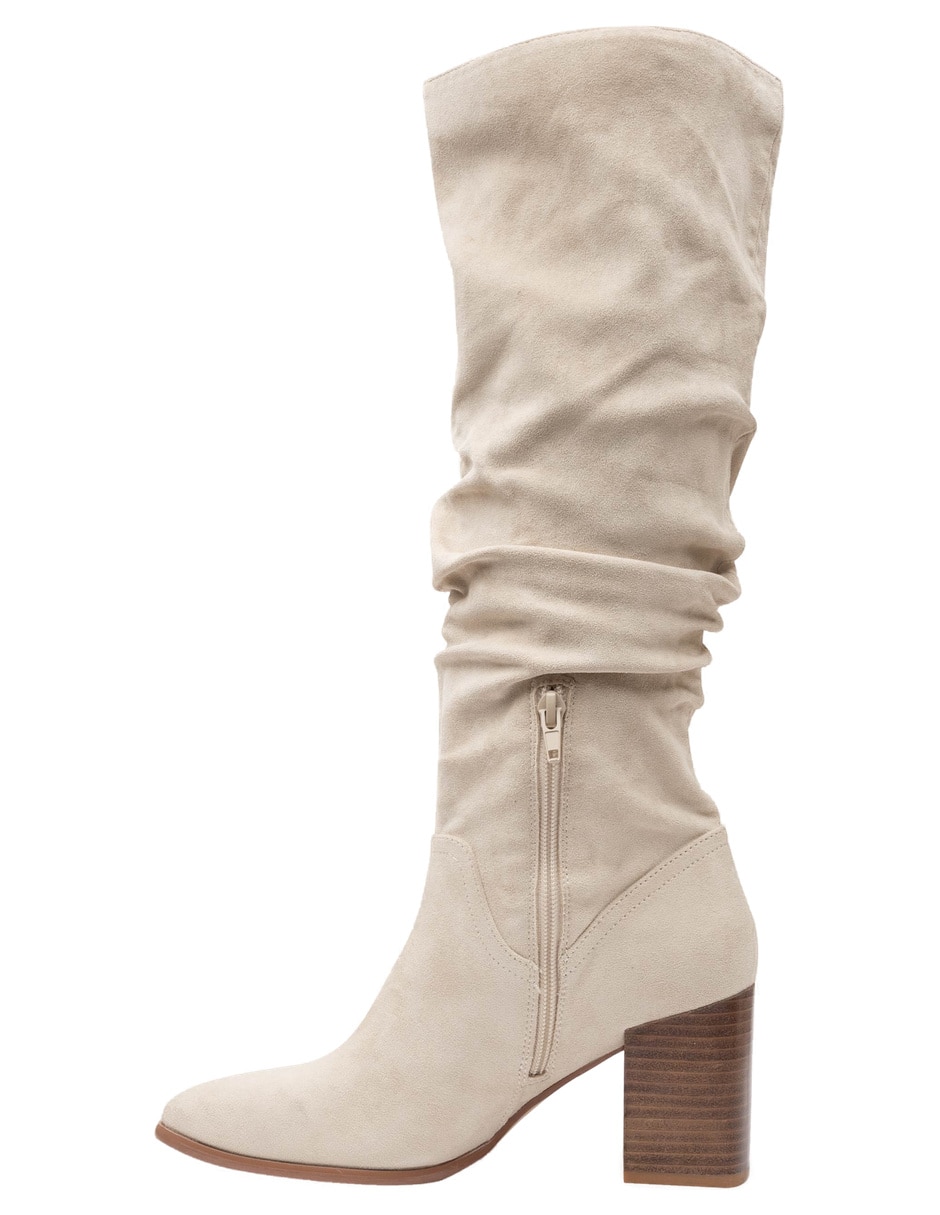 Bota abajo de la rodilla de gamuza para mujer Bota abajo de la rodilla de gamuza para mujer