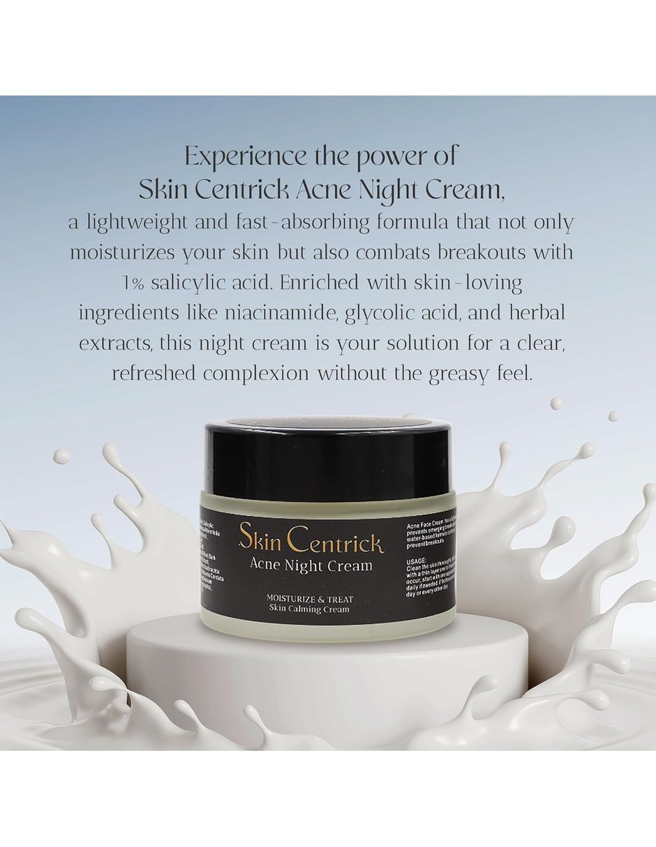Crema hidratante de noche para el acné Skin Centrick