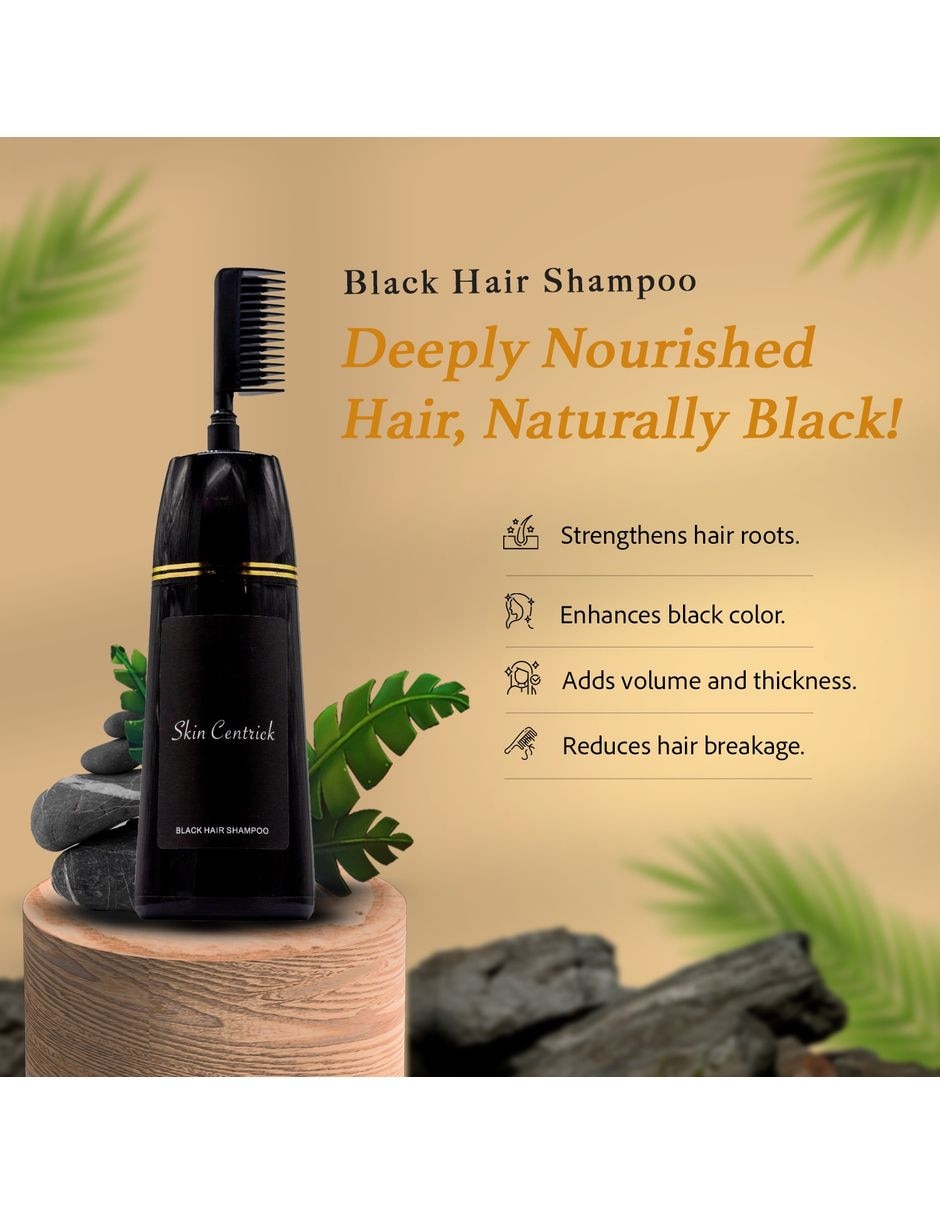 Shampoo matizador de canas para todo tipo de cabello shampoo negro Skin Centrick