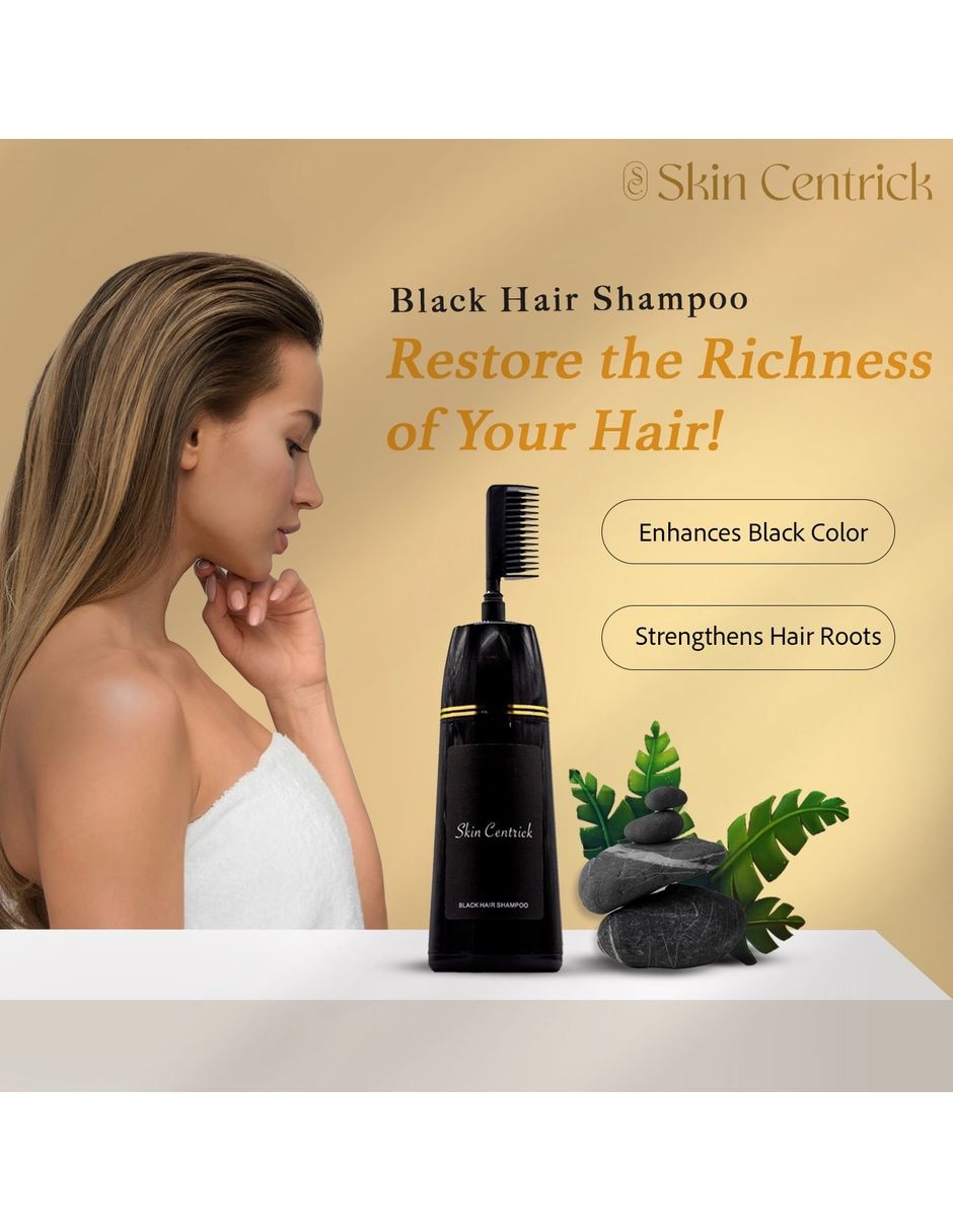 Shampoo matizador de canas para todo tipo de cabello shampoo negro Skin Centrick
