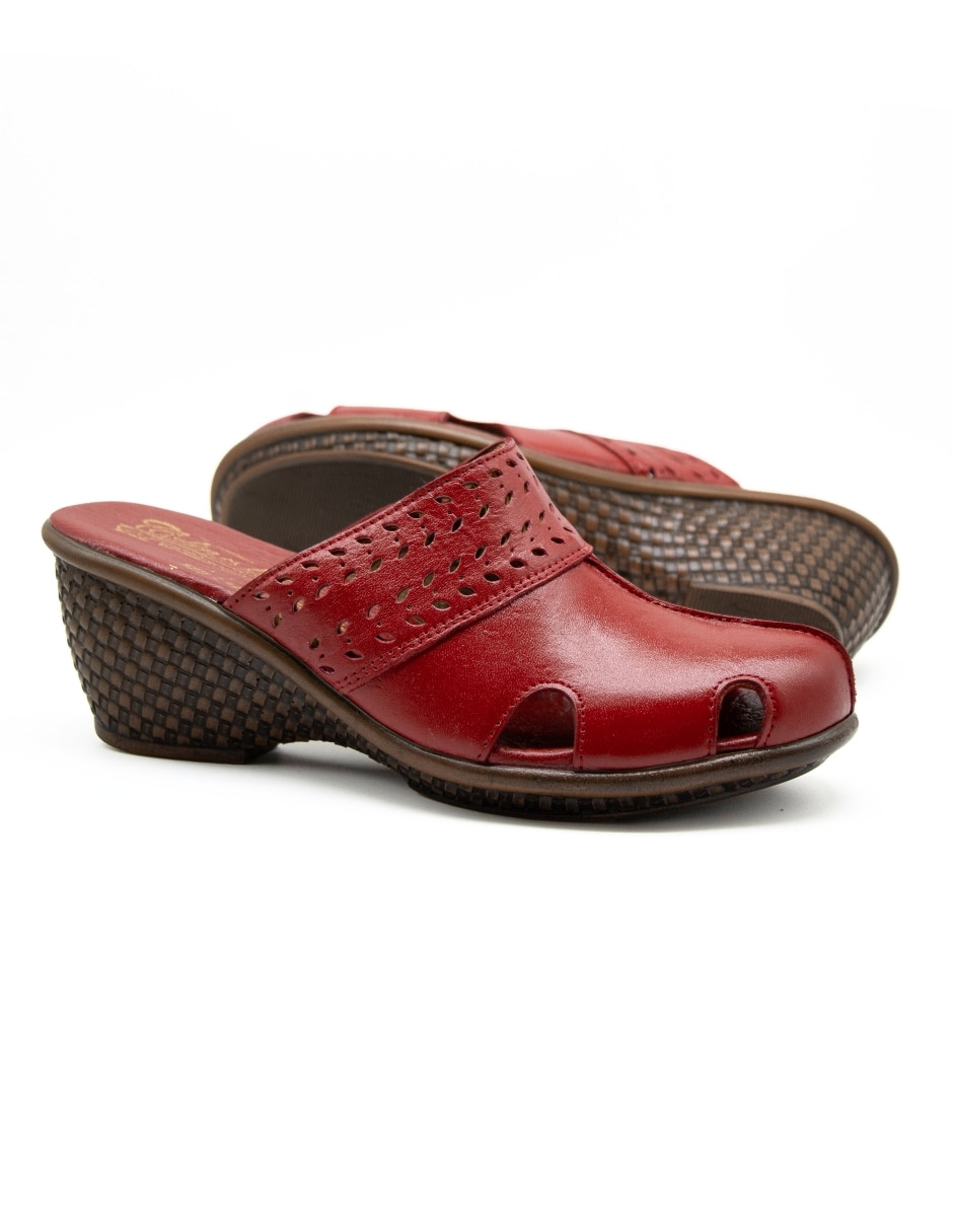 Zueco de piel para mujer 4