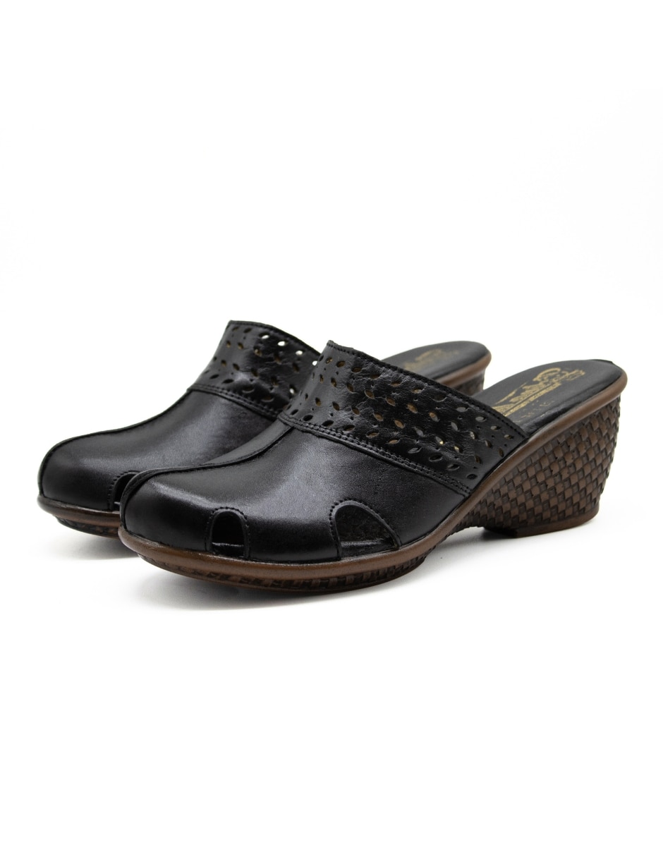 Zueco de piel para mujer 3