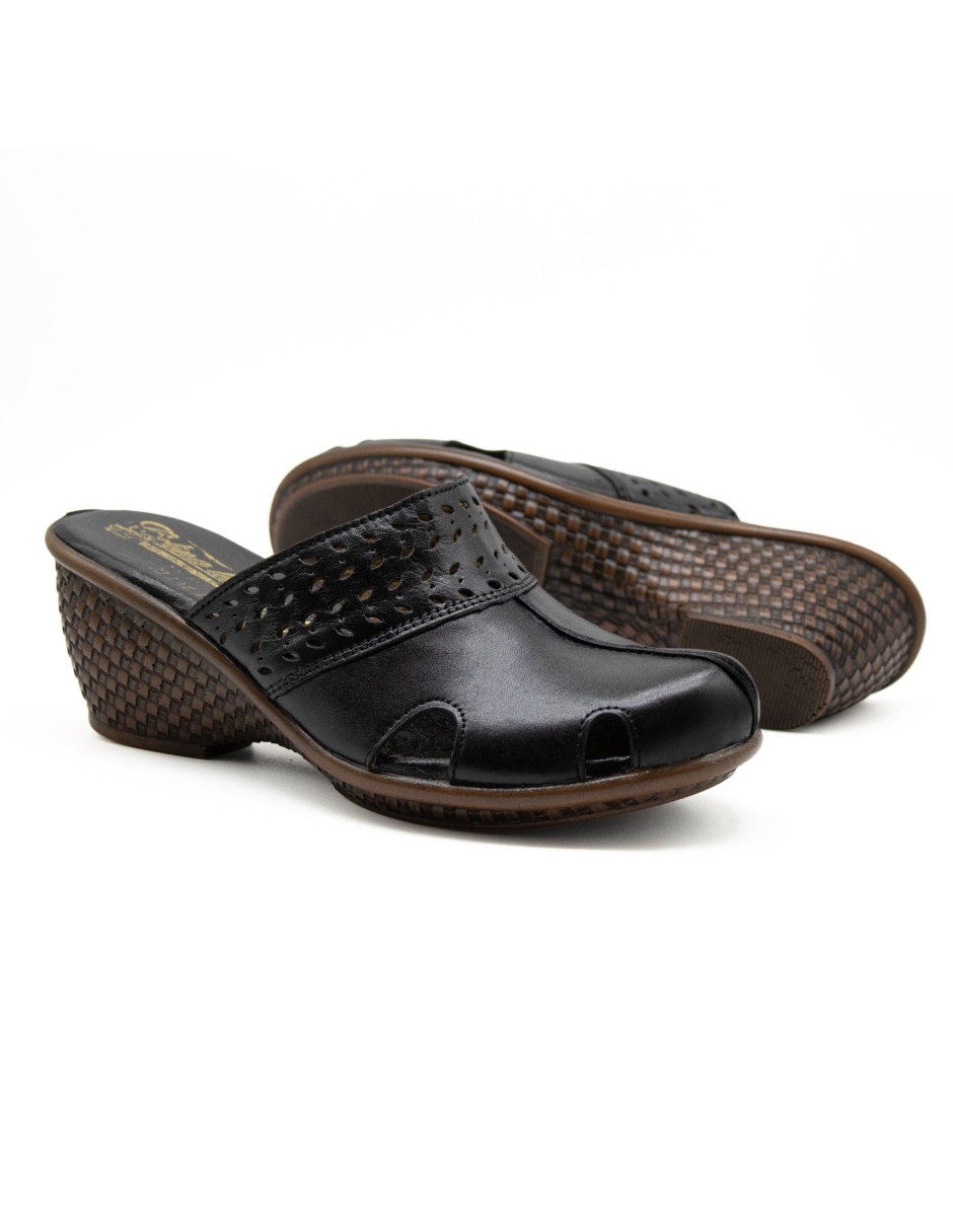 Zueco de piel para mujer 4