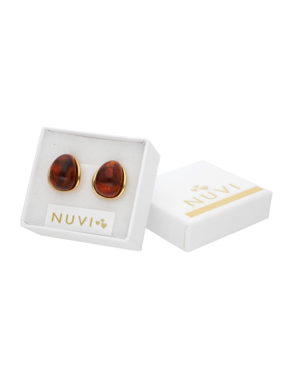 Arracadas de Gota Nuvi con acabado brillante