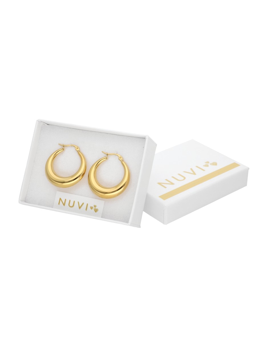 Arracadas Nuvi con acabado brillante