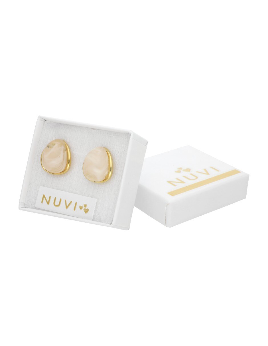 Arracadas de Gota Nuvi con acabado brillante